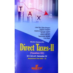 Direct Taxes-I (Taxation -III) SYBAF Sem 4 Sheth Publication