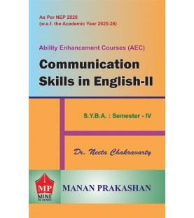 Communication Skill in English-II  S.Y.B.A. Semester 4 Manan Prakashan | NEP 2020