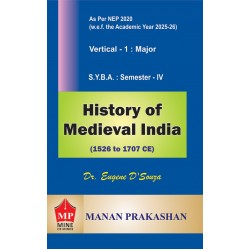 History of Mediaeval India S.Y.B.A.Sem 4 Manan Prakashan |
