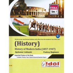 History-History of Modern India F.Y.B.A. Semester 1 Idol Publication