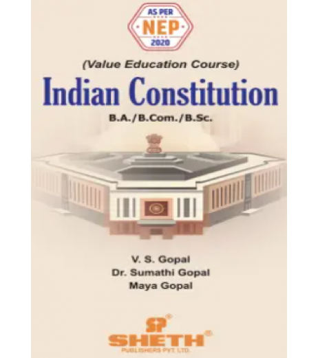 Indian Constitution F.Y.B.A,B.Sc, B.com. Semester 1 Sheth Publication | NEP 2020