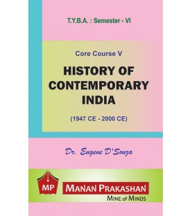 History of Contemporary India T.Y.B.A.Sem 6 Manan Prakashan