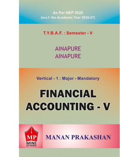 Financial Accounting  TYBAF Sem 5 Manan Prakashan | NEP 2020