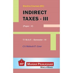 Indirect Tax-II TYBAF Sem 6 Manan Prakashan