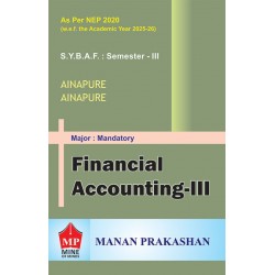 Financial Accounting-III  SYBAF Sem 3 Manan Prakashan | NEP