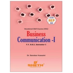 Business Communication-I FYBBI Sem 1 Sheth Publication |