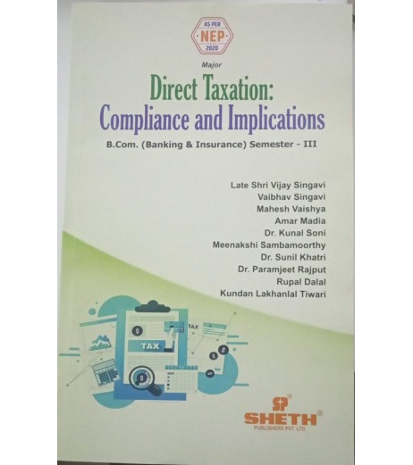 Direct Taxation SYBBI Sem 3 Sheth Publication | NEP 2020