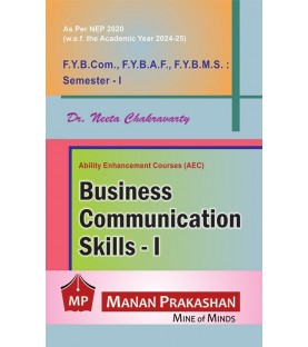 Business Communication Skills-I FYBcom FYBMS,FYBAF Sem 1 Manan Prakashan
