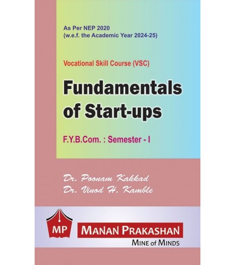 Fundamentals Of Start-ups FYBcom  Sem 1 Manan Prakashan