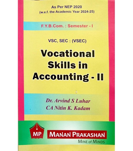 Vocational skills in accounting and Finance Paper-2  FYBcom Sem 1 Manan Prakashan