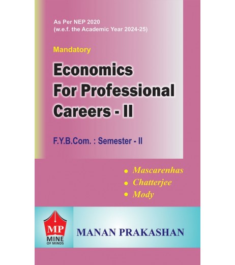 Economics for Professional Careers-2 FYBcom Sem 2 Manan Prakashan | NEP 2020
