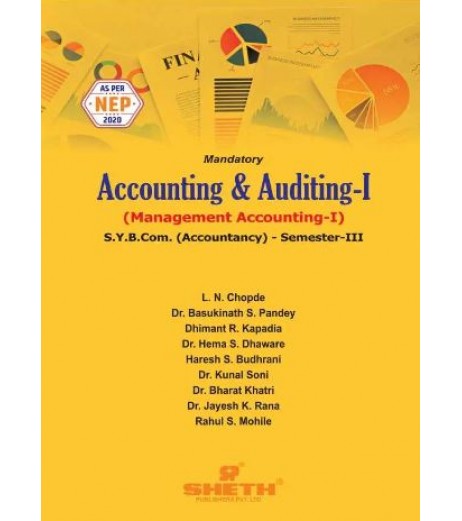 Accounting and Auditing–I  SYBCom Sem 3 Sheth Publication | NEP 2020