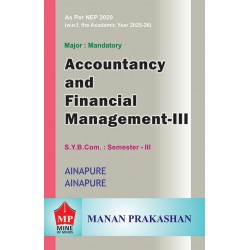 Accounting and Financial Management -3 SYBcom Sem 3 Manan Prakashan | NEP 2020 