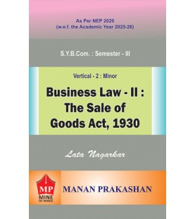 Business Law-II-Sales of Goods Act 1930 Sem 3 Manan Prakashan | NEP 2020