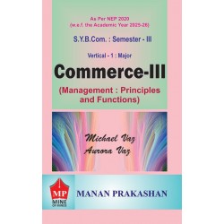 Commerce - III SYBcom sem 3 Manan Prakashan | NEP 2020