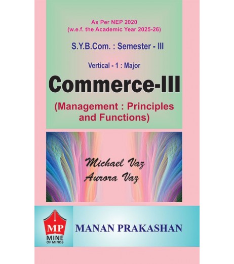 Commerce - III SYBcom sem 3 Manan Prakashan | NEP 2020