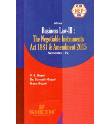 Business Law III SYBcom Sem 4 Sheth Publication | NEP 2020