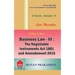 Business Law--III SYBcom Sem 4 Manan Prakashan | NEP 2020