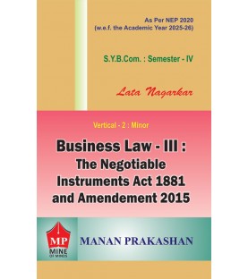 Business Law--III SYBcom Sem 4 Manan Prakashan | NEP 2020
