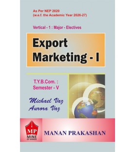 Export Marketing TYBcom Sem 5 Manan Prakashan | NEP 2020
