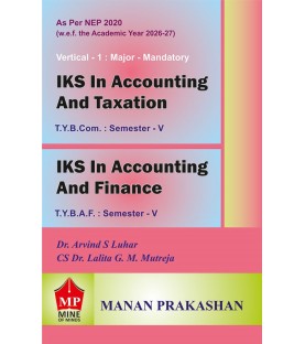 IKS in Accounting and Taxation TYBcom Sem 5 Manan Prakashan | NEP 2020