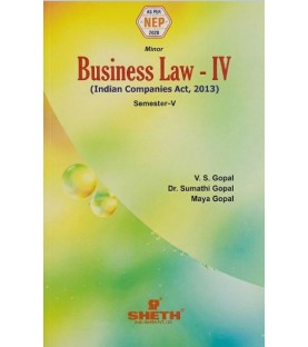 Business Law–IV : The Indian Companies Act, 2013  TYBcom Sem 5 Sheth Publication | NEP 2020