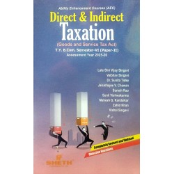 Direct And Indirect Taxation TYBcom Sem 6 Sheth Publication