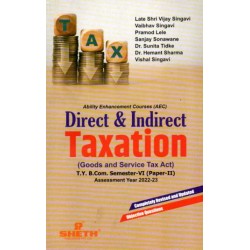 Direct And Indirect Taxation TYBcom Sem 6 Sheth Publication