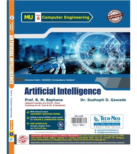Artificial intelligence Sem 6 Computer Engineering Techneo Publication Mumbai University Sem 6 Comp. Engg - SchoolChamp.net