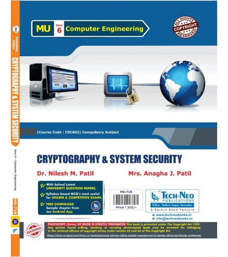 Cryptography and System Security Sem 6 Computer Engineering Techneo Publication Mumbai University Sem 6 Comp. Engg - SchoolChamp.net