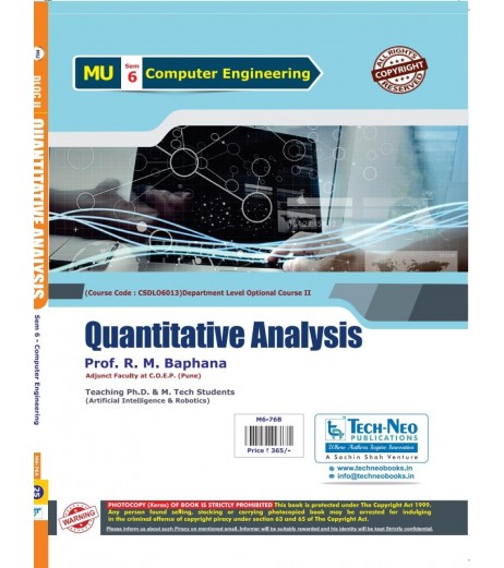 Quantitative Analysis Sem 6 Computer Engineering Techneo Publication Mumbai University Sem 6 Comp. Engg - SchoolChamp.net