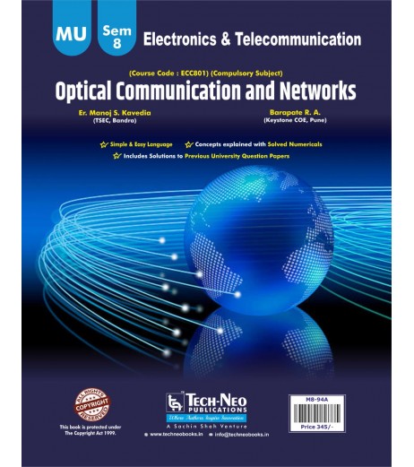 Optical Communication And Network  Sem 8 E &TC Engineering Techneo Publication | Mumbai University