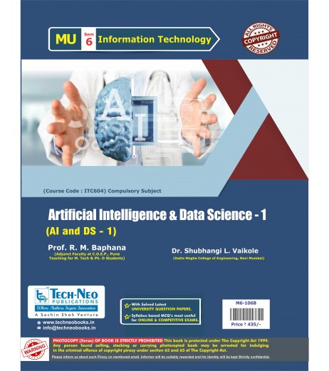 Artificial Intelligence & Data Science-1 Sem 6 IT Engg Tech-Neo Publication | Mumbai University