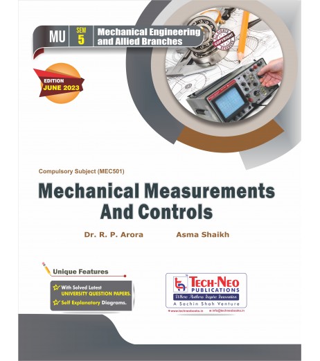 Mechanical Measurements and Controls | Sem 5 Mechanical Engineering | Techneo Publication Sem 5 Mech. Engg - SchoolChamp.net