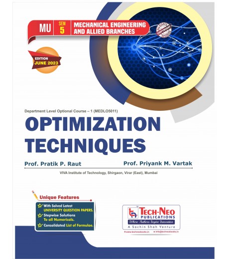 Optimization Techniques Sem 5 Mechanical Engineering | Techneo Publication