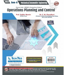 Operations Planning & Control Final year Sem 8 Mechanical  Engg Techneo Publication