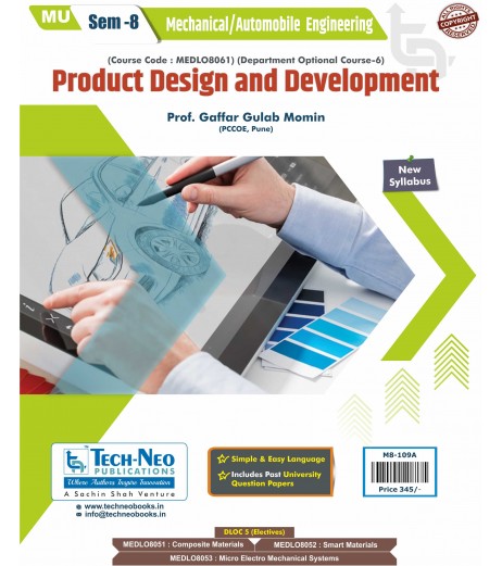 Product Design and Development Final year Sem 8 Mechanical  Engg Techneo Publication