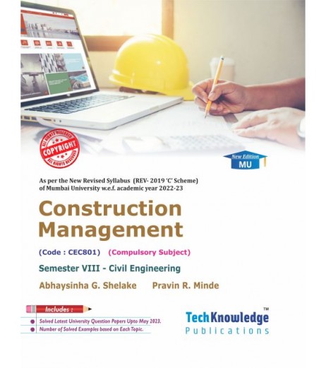 Construction Management Sem 8 Civil Engineering Techknowledge Publication | Mumbai University
