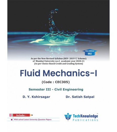 Fluid Mechanics-1 Sem 3 Civil Engg Tech-Knowledge Publication | Mumbai University