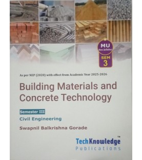 Building Materials and Concrete Technology Sem 3 Civil Engg TechKnowledge | Mumbai University 
