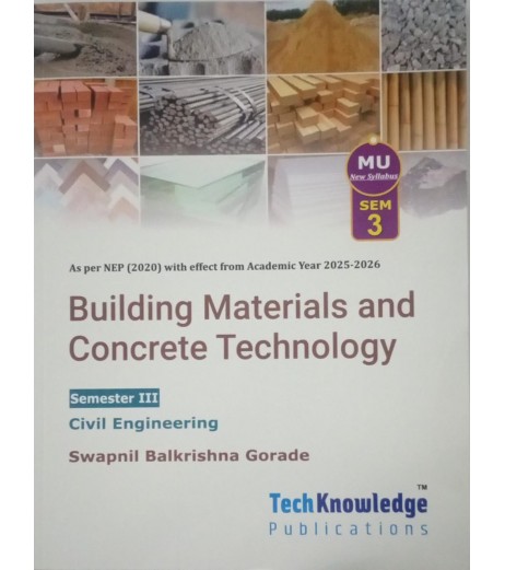 Building Materials and Concrete Technology Sem 3 Civil Engg TechKnowledge | Mumbai University