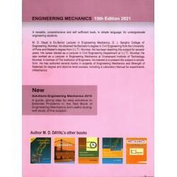 Engineering Mechanics by M D Dayal 15th | Latest Edition