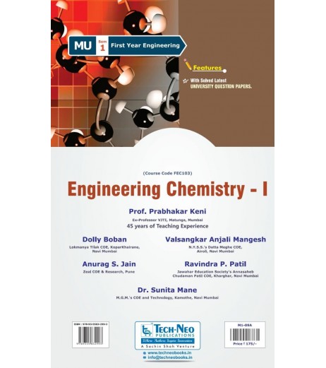 Engineering Chemistry 1 First Year  Sem 1 TechNeo Publication