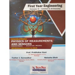 Physics Of Measurement And Sensors First Year Engineering Sem 2 Techneo Publication | Mumbai University 