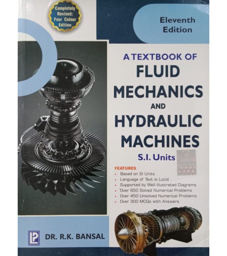 Textbook Of Fluid Mechanics and Hydraulic Machines by R.K. Bansal