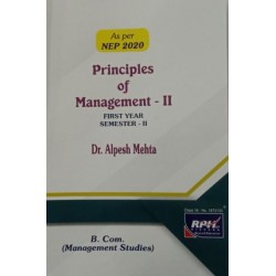 Principles of Management-II  FYBMS Sem 2 Rishabh Publication | Nep 2020