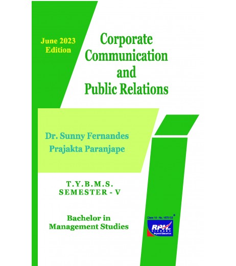 Corporate Communication and Public Relations TYBMS Sem V Rishabh Publication BMS Sem 5 - SchoolChamp.net
