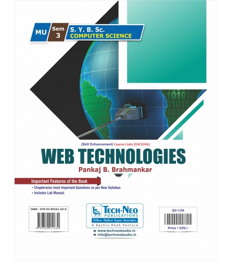 Web Technologies Sem 3 SyBSc-Computer Science Tech-Neo|Latest edition