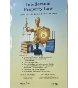 Aarti Publication Intellectual Property Law by Dr. S. A. Karandikar For LLM Students 