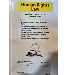 Aarti Publication Human Rights Law by Dr. S. A. Karandikar For LLM Students 